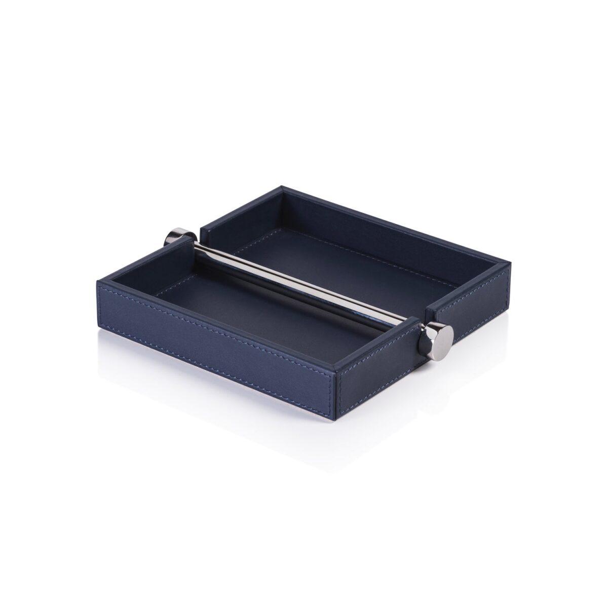 Leather Napkin Holder with Metal Bar